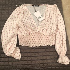 Zara cropped blouse